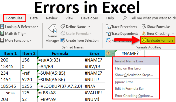 How to Check for Data Entry Errors in Excel